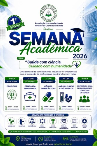 Semana Acadêmica ICISA 2026: Saúde com Ciência, Cuidado com Humanidade